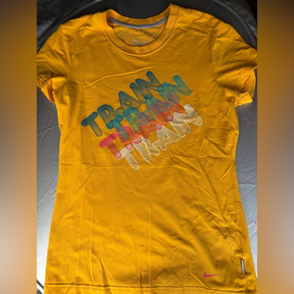 Nike Dri-Fit Tee in Bright Yellow “Train”